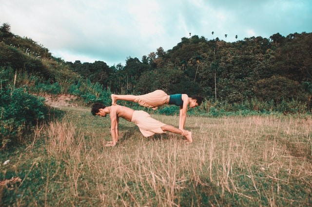 Couple Doing Yoga